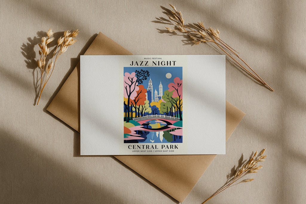 Elegant Horizontal Poster Mockup PSD Flat Lay Boho Style Scene DIN A Ratio