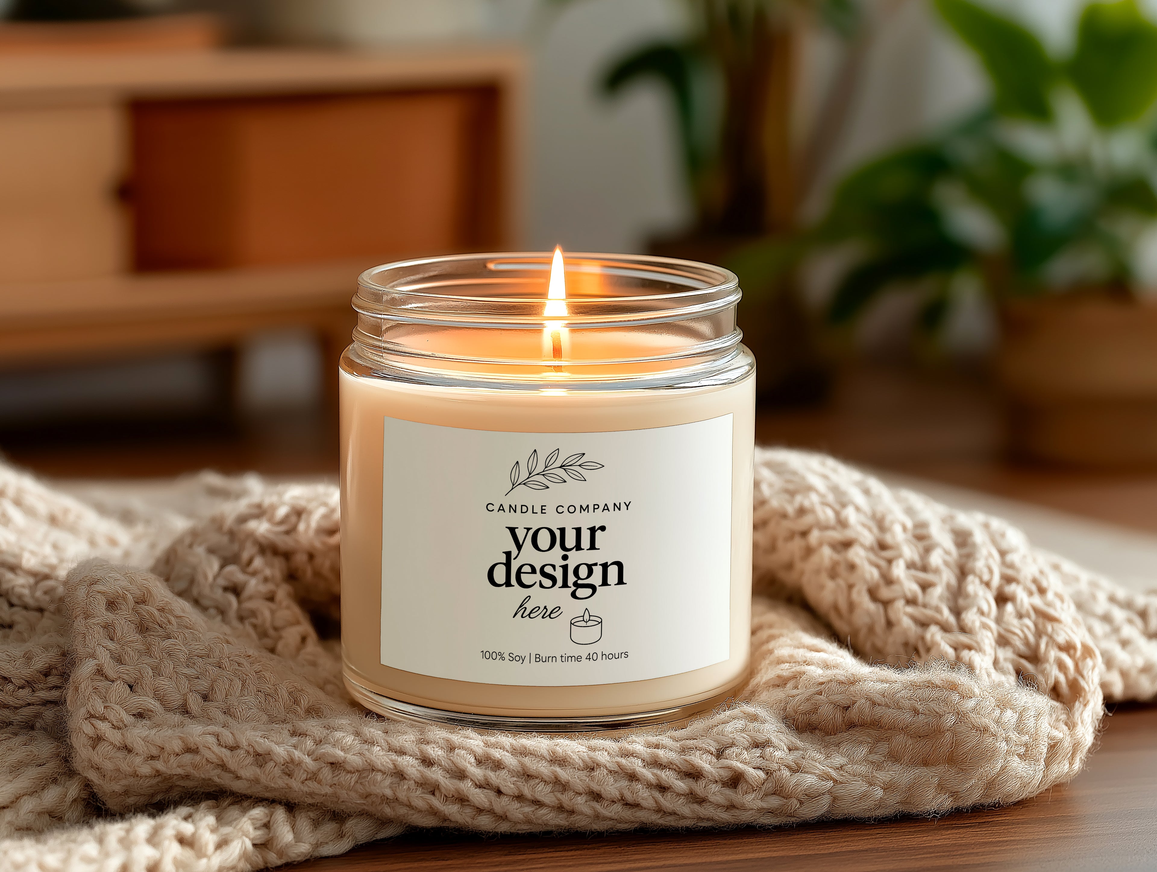 9oz White Candle Jar Mockup PSD Smart Object Digital Download