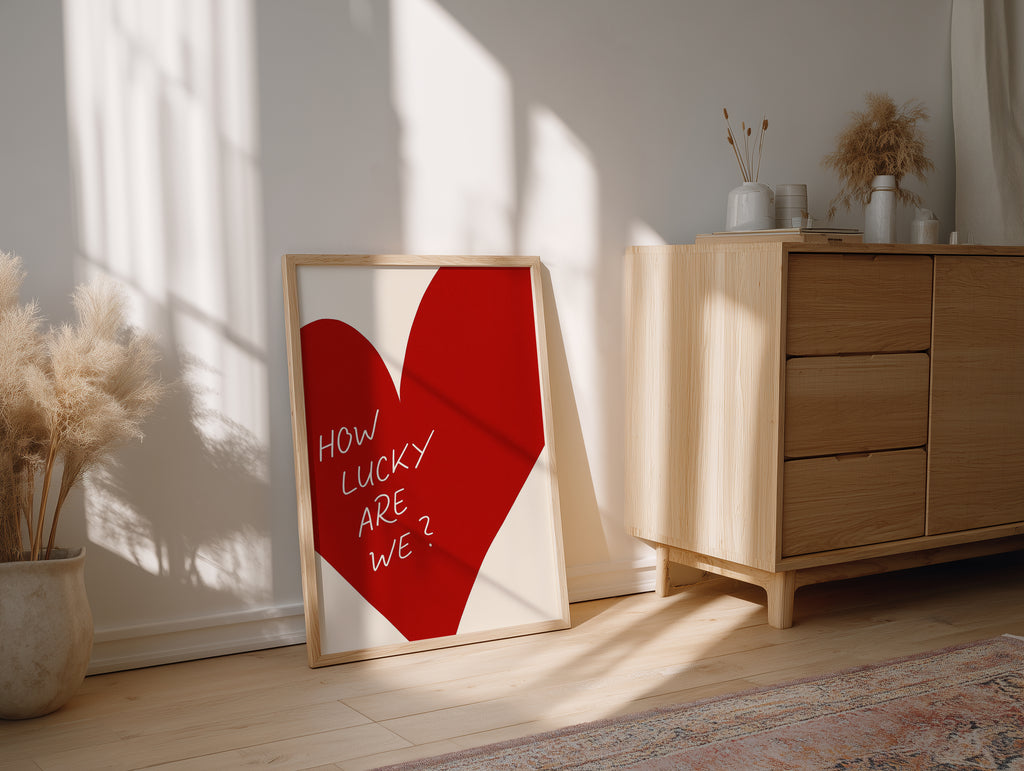 Vertical Wooden Frame Mockup PSD: Cozy Boho Style Wall Art Poster Template Download