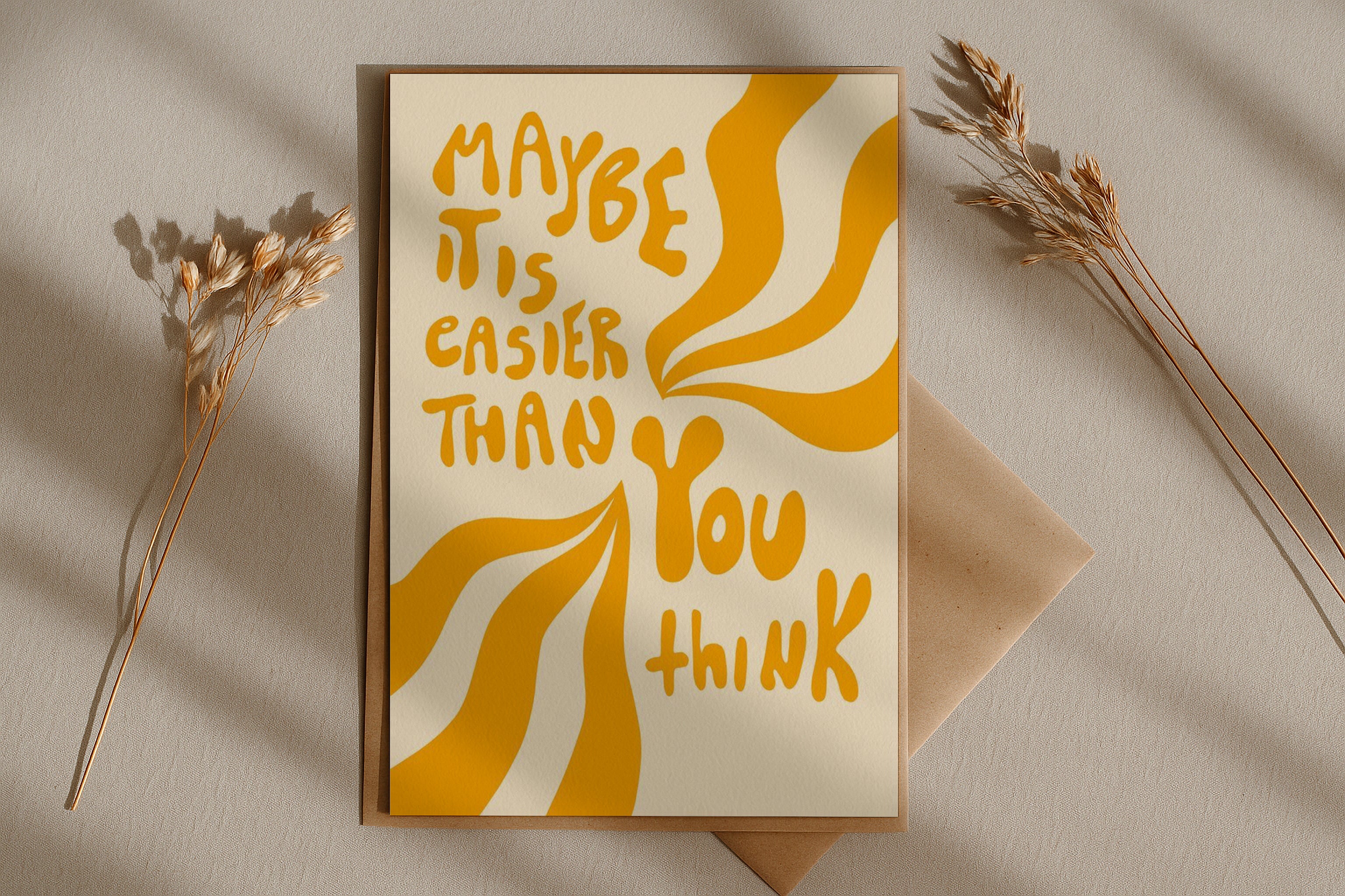 Vertical Poster Mockup PSD Flat Lay Boho Style Scene DIN A Ratio Smart Object