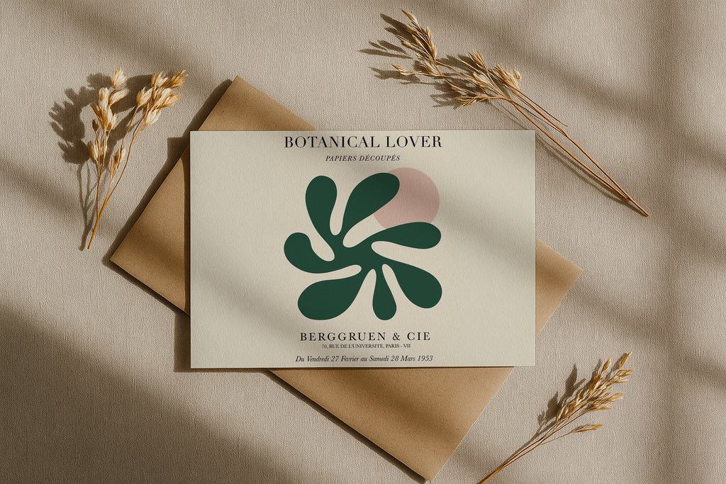 Elegant Horizontal Poster Mockup PSD Flat Lay Boho Style Scene DIN A Ratio