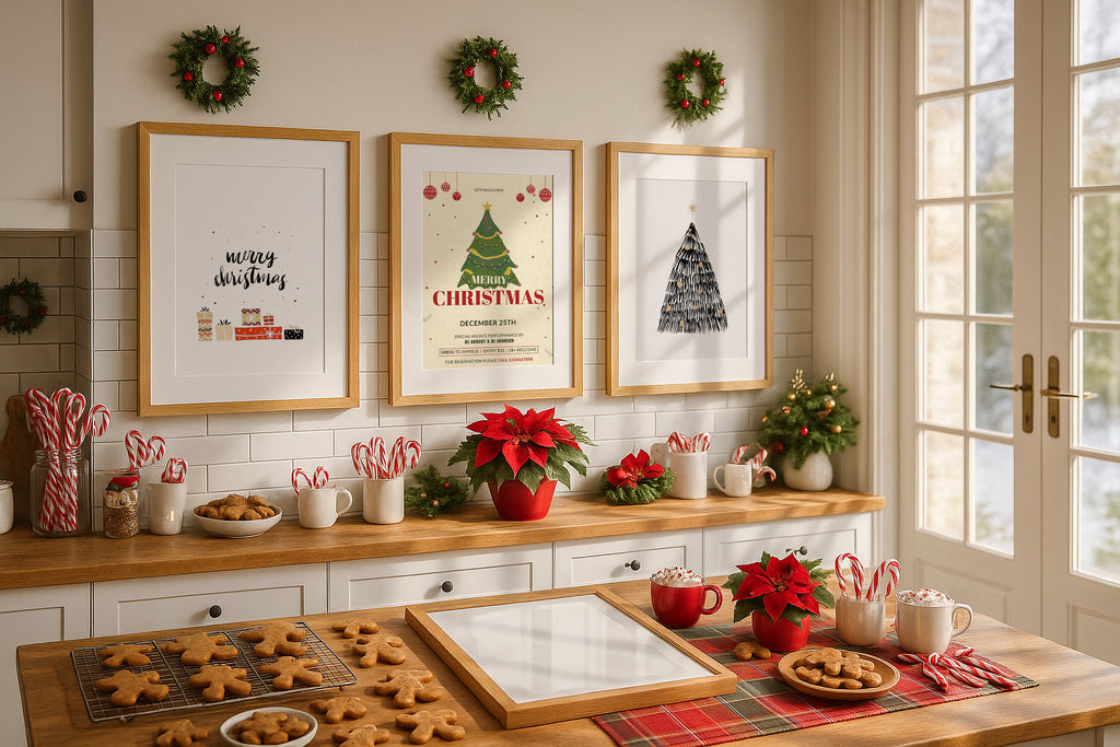 Christmas frame mockup, black frame mockup, holiday photo frame mockup, festive frame mockup, digital download frame mockup, Christmas wall art mockup, Christmas print mockup, Etsy frame mockup