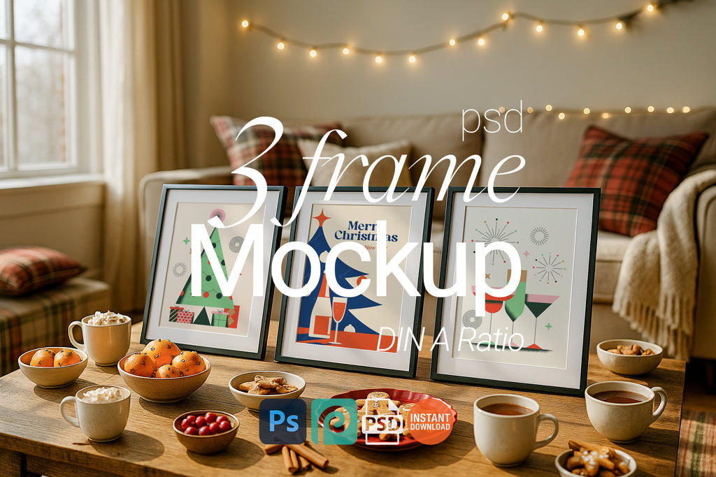 Christmas frame mockup, black frame mockup, holiday photo frame mockup, festive frame mockup, digital download frame mockup, Christmas wall art mockup, Christmas print mockup, Etsy frame mockup