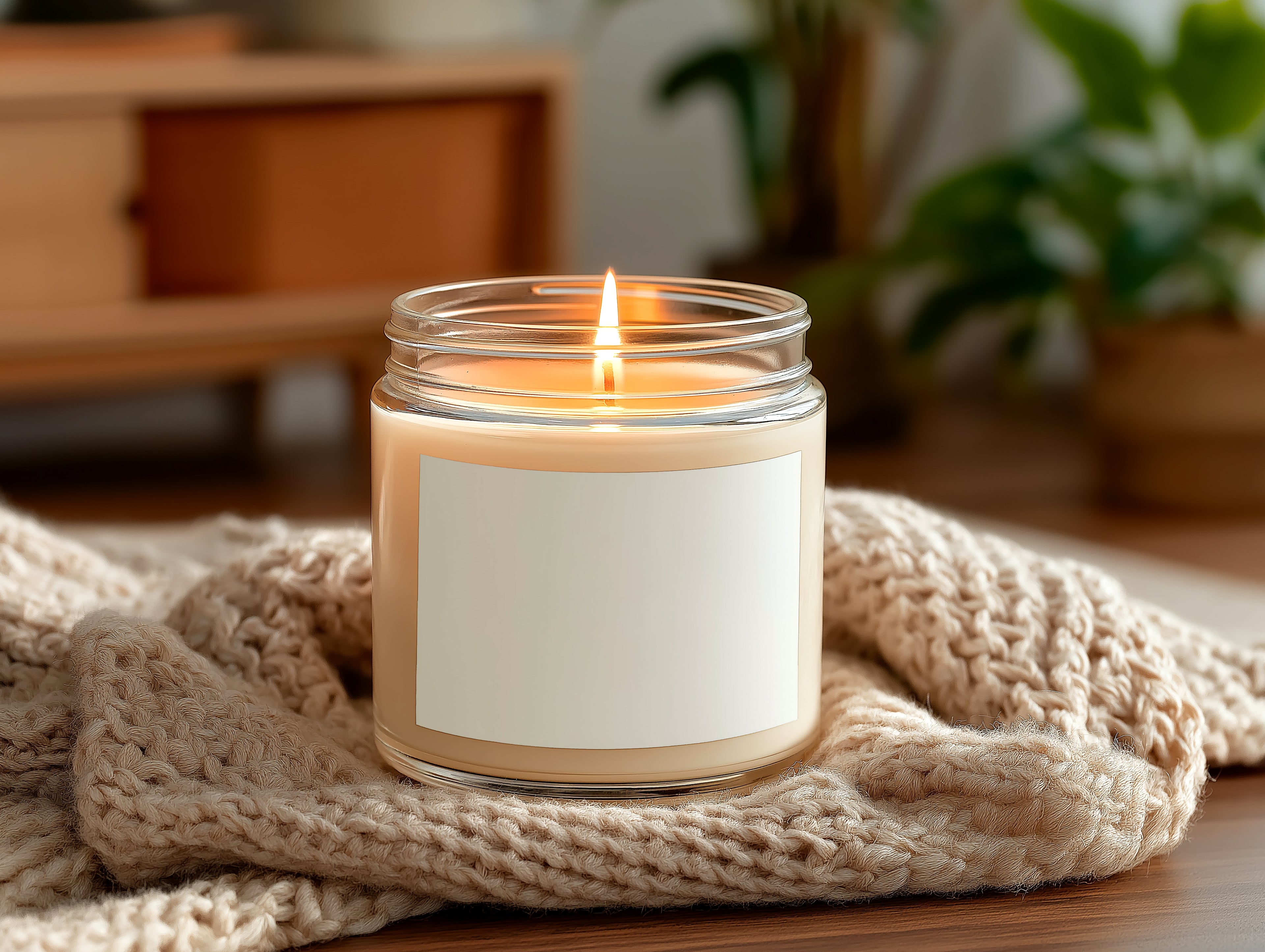 9oz White Candle Jar Mockup PSD Smart Object Digital Download