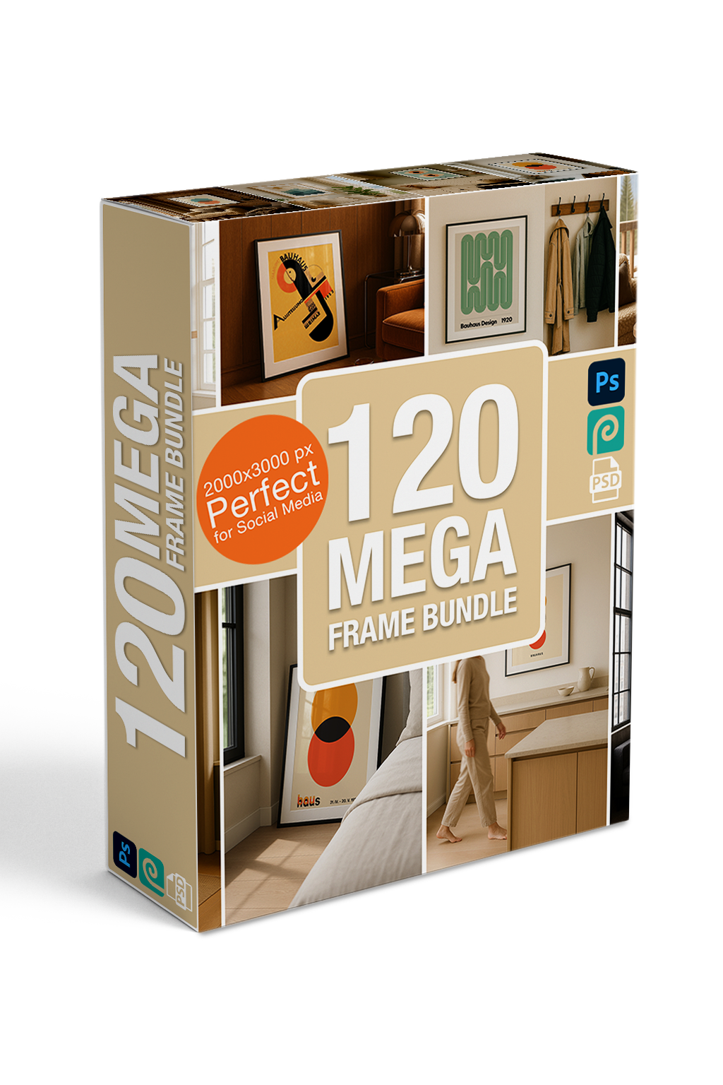 120 Mega Frame Bundle packaging on a white background