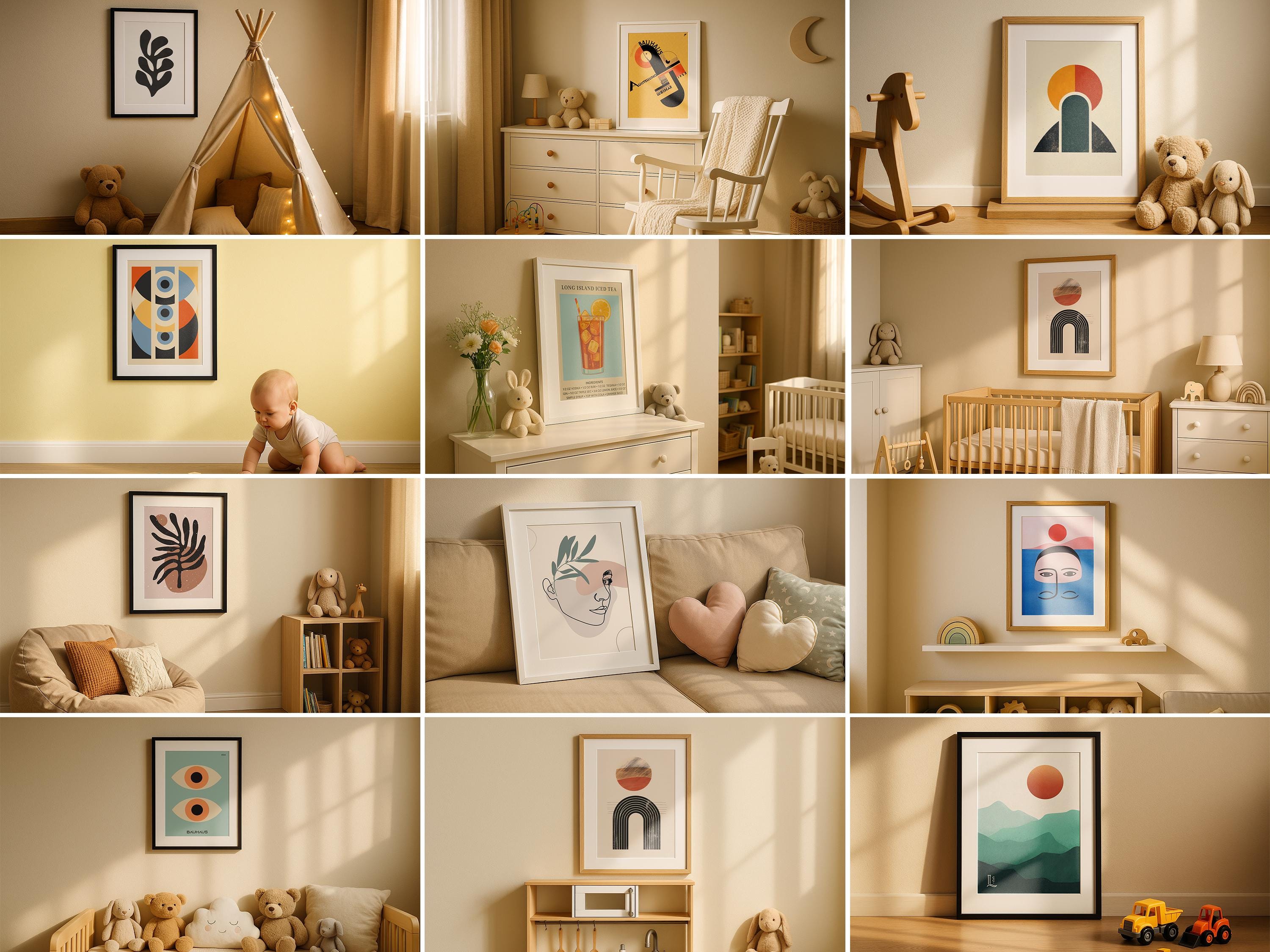 50+ Nursery Frame Mockup PSD Bundle – Wall Art Smart Object Templates