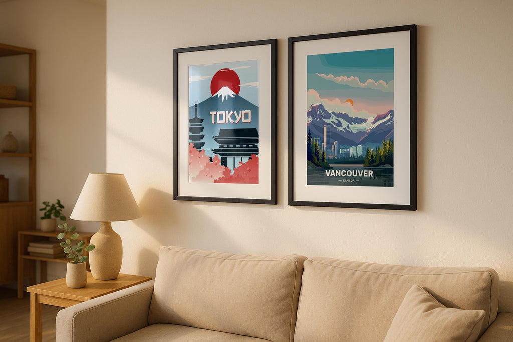 Double Frame PSD Mockup – Set for Posters and Wall Art