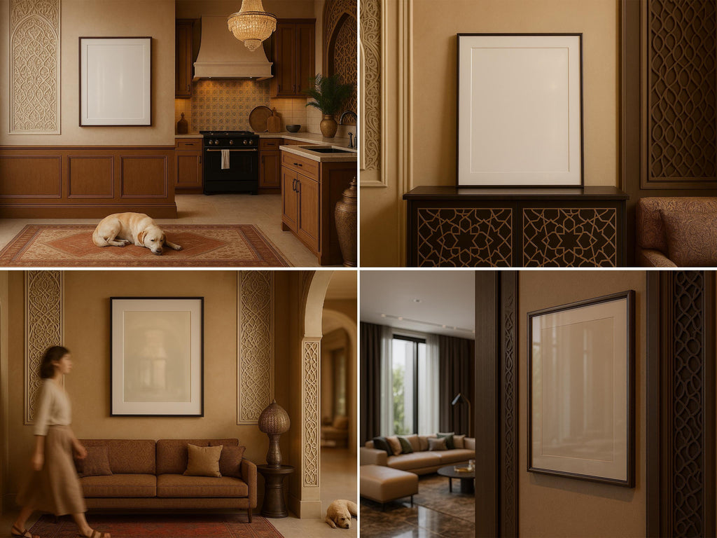 Moroccan Style PSD Frame Mockups – Set for Posters and Wall Art