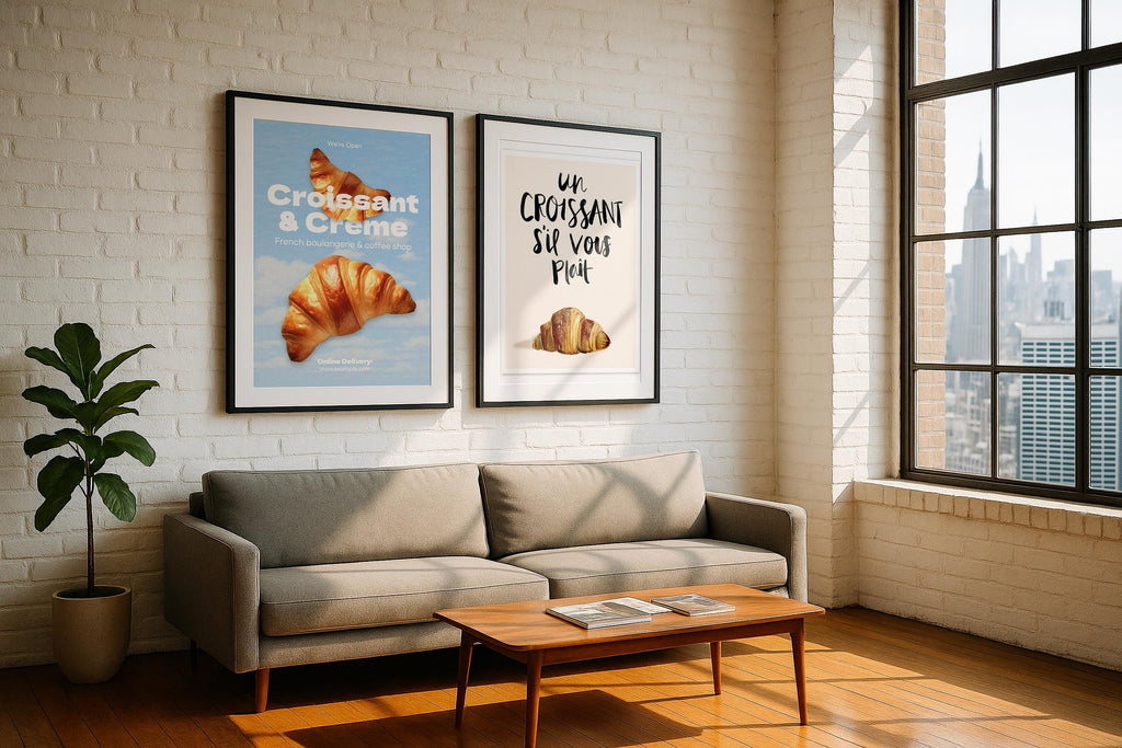 2 Frame Mockup Industrial Loft Poster Display Brick Wall Art PSD Digital Download