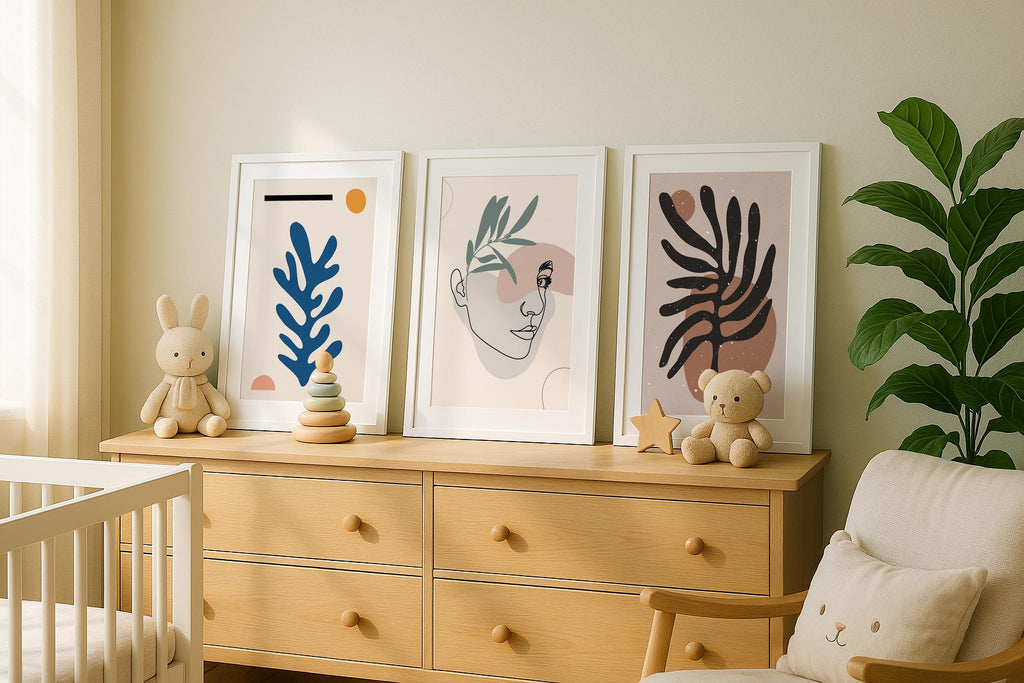 3 Frame Mockup Nursery Interior Poster Frame Set Wall Art Digital Download PSD