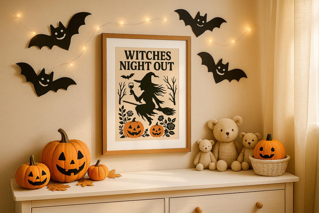 Halloween Single Frame Mockup Nursery Wall Art Digital PSD Template