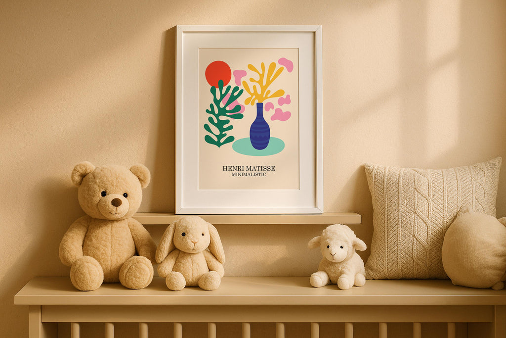 Single White Frame Mockup Nursery Poster Display Natural Wall Art PSD Digital Download